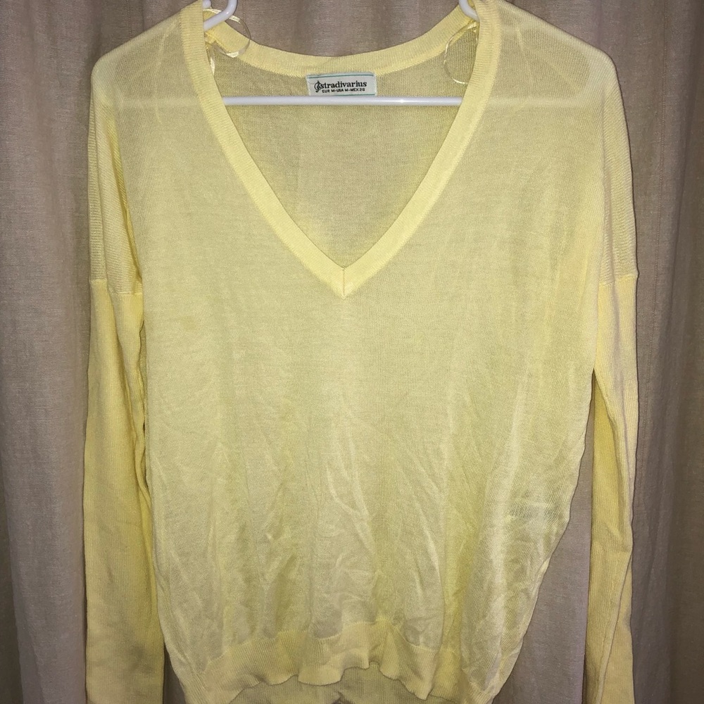 Yellow, light knitted sweater